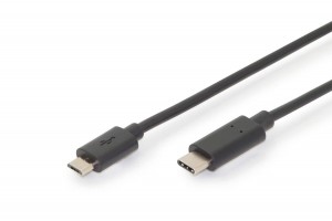 Assmann Kabel połączeniowy USB 2.0 HighSpeed Typ USB C/microUSB B M/M 3m Czarny