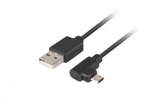 Lanberg Kabel Micro USB - AM 2.0, 1,8m kątowy lewo/prawo Easy-USB czarny