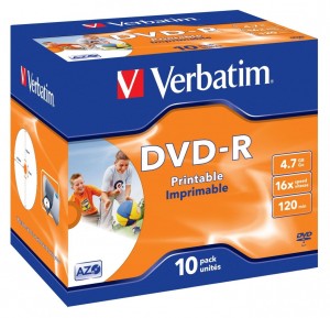 Verbatim 43521 DVD-R jewel case 10 4.7GB 16x do nadruku