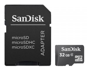 SanDisk Karta pamięci MicroSDHC 32GB + adapter SD
