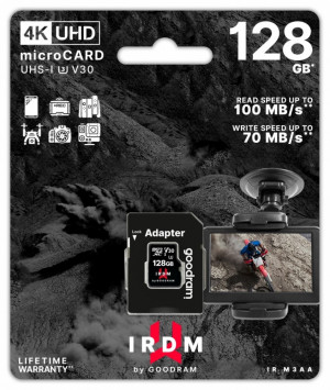 GoodRam Karta microSD IRDM 128GB UHSI U3 adapter