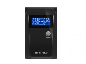 Armac Zasilacz awaryjny Line-In 650VA Office Pure Sine Wave LCD 2x230v schuko metalowa obudowa