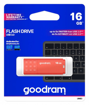 GoodRam Pendrive UME3 16GB USB 3.0 Pomarańczowy