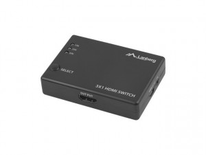 LANBERG Switch video 3 x HDMI + port micro USB Czarny
