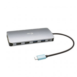 iTec USB-C Metal Nano Stacja Dokująca 3x Display 2x DP 1x HDMI LAN Power Delivery 100 W