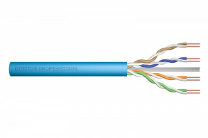 Digitus Kabel teleinformatyczny instalacyjny kat.6A, U/UTP, Dca, AWG 23/1, LSOH, 500m niebieski, szpula