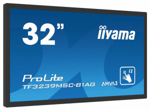 iiyama Monitor 32 cale TF3239MSC-B1AG,AMVA,HDMIx2,DP,RJ45,IP54,24/7,POJ.12p