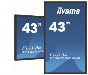 iiyama Monitor wielkoformatowy 43 cale TF4339MSC-B1AG,AMVA,HDMIx2,DP,RJ45,IP54,24/7,POJ.12p