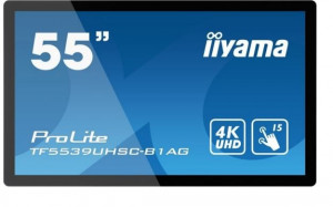 iiyama Monitor wielkoformatowy 55 cali TF5539UHSC-B1 IPS,24/7,4K,IP54,500cd,7H,POJ.15p,LAN