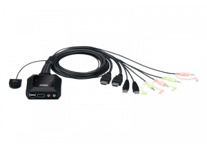 Aten Przełącznik KVM z 2 portami USB 4K HDMI ze zdalnym selektorem portów