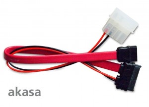 Akasa kabel SATA pro slim optické mechaniky, pro mini-ITX systémy, 20cm