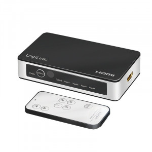 LogiLink Switch 4x1 HDMI, 4K 60Hz, z pilotem