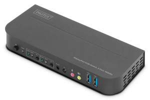 Assmann Przełącznik KVM 2 portowy DisplayPort do HDMI 2x1 4K 60Hz 2xUSB audio