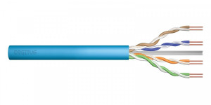 Digitus Kabel teleinformatyczny instalacyjny kat.6A, U/UTP, B2ca, drut, AWG 23/1, LSOH, 500m, szpula Niebieski