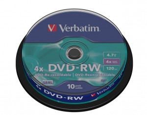 Verbatim 43552 DVD-RW cake box 10 4.7GB 4x