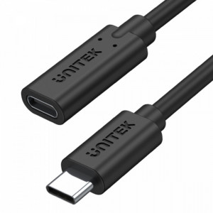 Unitek Przedłużacz USB-C 3.1 10Gbps, 4K, PD 100W, M/F, 1m, C14086BK-1M