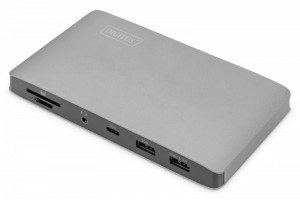 Digitus Stacja dokująca USB-C 11-portów z Thunderbolt 3, 8K 30Hz, PD 3.0, RJ45, Aluminiowa