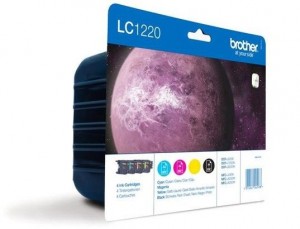 Brother LC1220VALBP Zestaw LC1220 CMYK Blister Pack 300str DCP-J925DW / MFC-J625DW