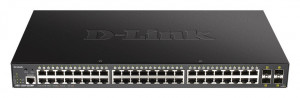 D-Link Przełącznik DGS-1250-52XMP 48GE PoE+ 4SFP+