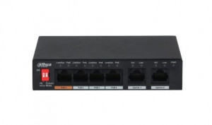 DAHUA Switch PoE 4-port 2x RJ45 PFS3006-4ET-60-V2