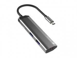 NATEC Stacja dokująca Multi Port Fowler Slim USB-C PD, 2x USB 3.0, HDMI 4K