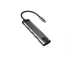 NATEC Stacja dokująca Multi Port Fowler Go USB-C - Hub 2x USB 3.0, HDMI 4K, USB-C PD, RJ45