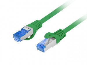 Lanberg Patchcord kat.6a S/FTP LszH CCA 0.25m zielony fluke