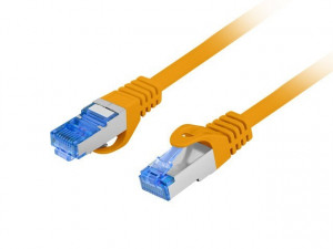 Lanberg Patchcord kat.6a S/FTP LSZH CCA 0.25m pomarańczowy fluke