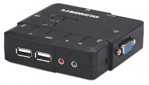 Manhattan 151252 Przełącznik KVM, 2-portowy, VGA/USB, Audio