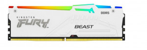 Kingston Pamięć DDR5 Fury Beast RGB 32GB(1*32GB)/5200 CL40 biała