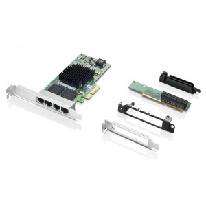 Lenovo Karta rozszerzeń sieci Ethernet Intel I350-T4 4-portowa 4XC0R41416