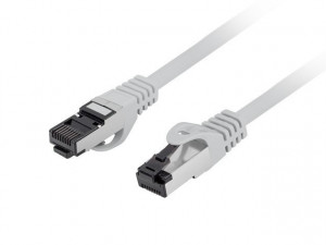 Lanberg Patchcord kat.8.1 S/FTP LSZH CU 0.5m fluke passed szary