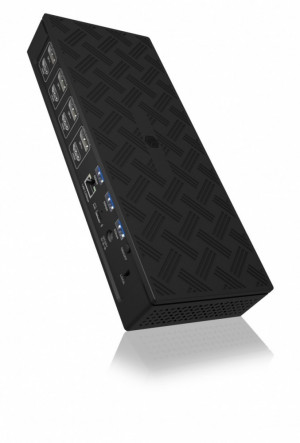 RaidSonic Technology Stacja dokująca IB-DK2288AC 13in1,4x4K Monitory,PD 100Watt,Audio,LAN, czytnik Kart, DisplayLink