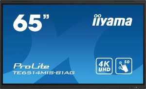 iiyama Monitor wielkoformatowy 65 cali TE6514MIS-B1AG INFRARED,50pkt,VA,4K,7H,WiFi,MIC,USB-C