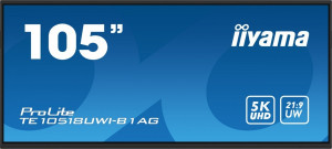 iiyama Monitor wielkoformatowy 104.6 cala TE10518UWI-B1AG INFRARED,40pkt,VA,21:9(5K),8xUSB, 8xMIC,2x16W+Subwoofer(16W),Android 13,WiFi,Slot OPS,7H,450(cd/m2)