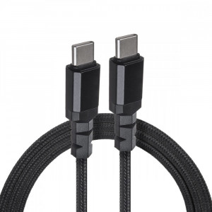Maclean Kabel 2x USB-C 100W 2m wspierający PD przesył danych do 10Gbps MCE492 Czarny