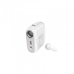 WEKOME Słuchawki bezprzewodowe S28 Pop Digital Series - Bluetooth V5.3 TWS z etui ładującym z funkcją projektora Białe