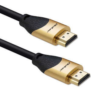 Qoltec Kabel HDMI v2.1 Ultra High Speed 8K | 60Hz | 28AWG | 2m Złoty