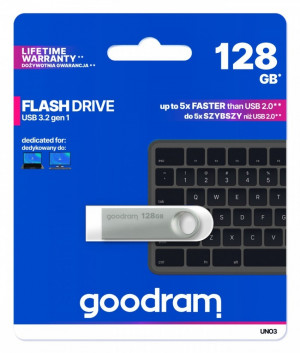 GoodRam Pendrive UNO3 128GB USB 3.2 Gen1 srebrny