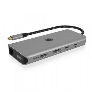 RaidSonic Technology Stacja dokująca IB-DK4061-CPD 12w1,2xHDMI, PD 100W