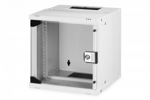 Digitus Szafa sieciowa wisząca 10 cali 6U, SOHO PRO 324 x 316 x 298 mm, nośność 60kg, drzwi szyba, niezłożona, Szara