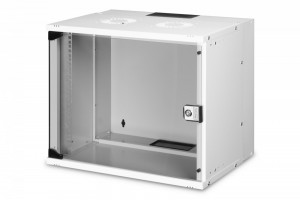 Digitus Szafa sieciowa wisząca 19' 9U, SOHO PRO 460 x 540 x 400 mm, nośność 60kg, drzwi szyba, niezłożona, Szara