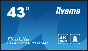 iiyama Monitor 42.5 cala ProLite LH4375UHS-B1AG, 24/7,IPS,ANDROID.11,4K,500cd/m2,WiFi,3xHDMI,DP,Daisy/Chain,2xUSB,2x10W,RJ45,iiSignage2,FailOver,SDM,4GB/32GB