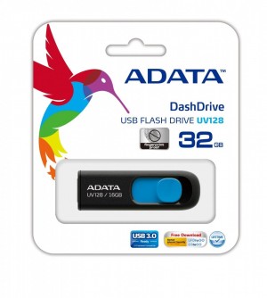 A-Data Pendrive DashDrive UV128 32GB USB 3.2 Gen1 czarno - niebieski
