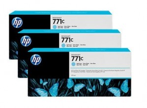 HP Ink Light cyan, 14ml | No. 771C, 3-pack Standard | capacity