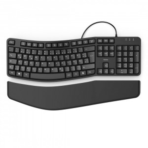 Hama Klawiatura EKC-400 przewodowa Ergonomiczna