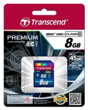 Transcend TS8GSDU1 karta pamięci SDHC 8GB Class 10 UHS-I Premium do 45MB/s
