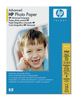 HP Papier Advanced foto Błyszczący bez marginesów 250g 13x18cm 25arkuszy Q8696A