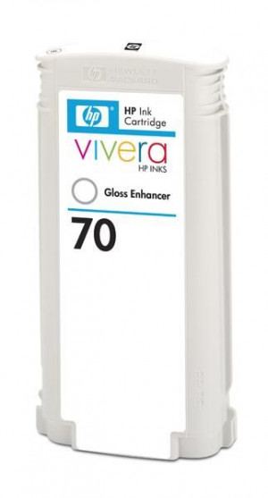 HP 70 original ink cartridge gloss enhancer standard capacity 130ml 1-pack with Vivera ink