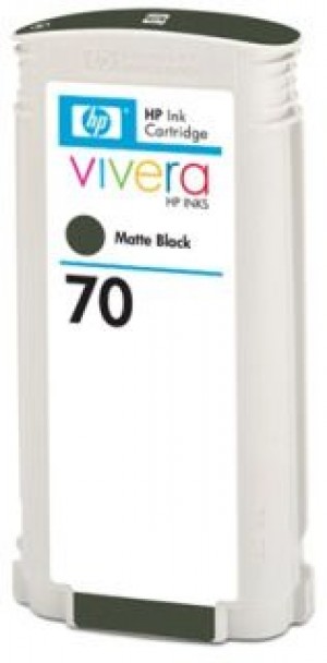 HP 70 original ink cartridge matte black standard capacity 130ml 1-pack with Vivera ink